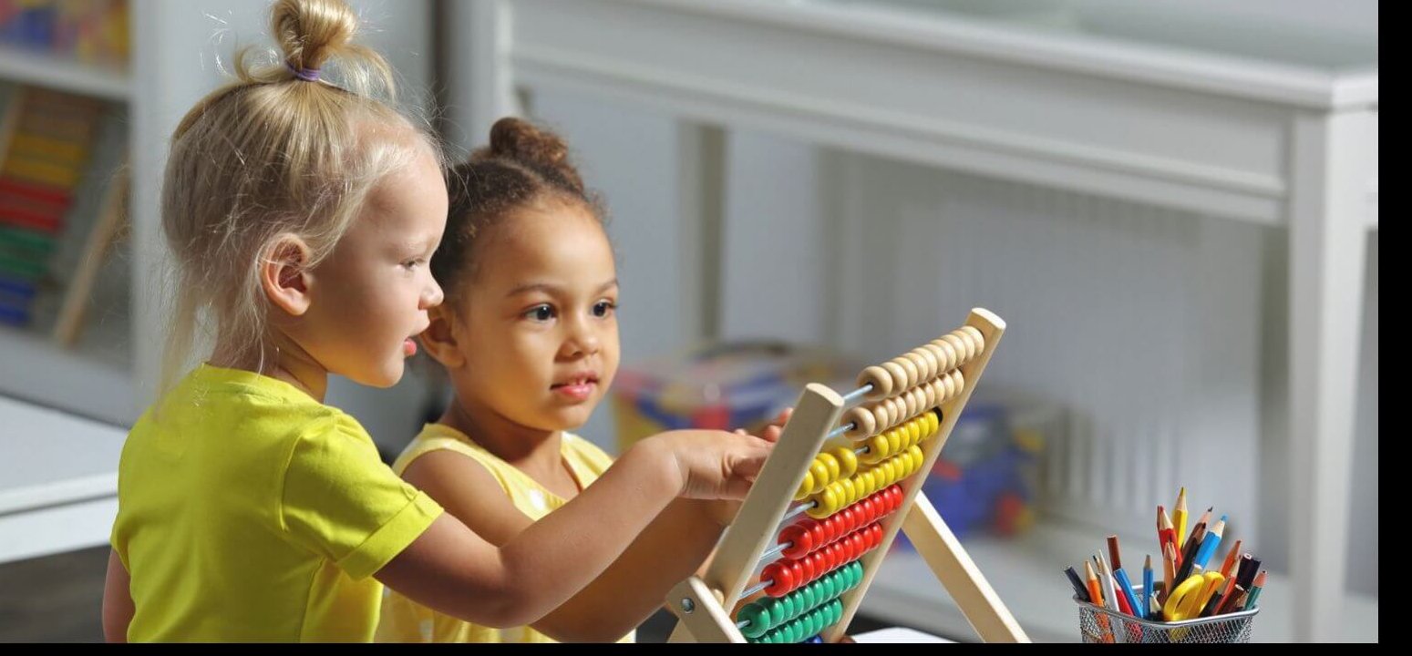 Children playing with a toy